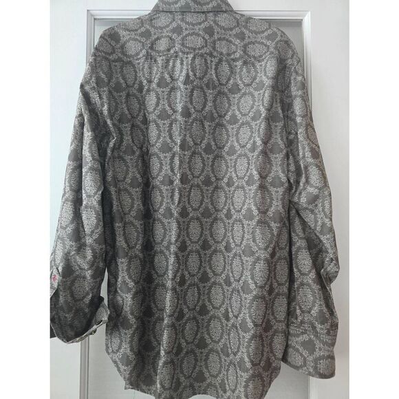 Men's Robert Graham Gray Paisley Long Sleeve Button Down Size XL - Picture 2 of 10